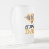 Super Vater Mattiert Glass Beer Tasse (Vorderseite Links)