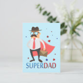 Super-Vater mit Niedlicher Heldenzeichen-Postkarte Postkarte (Stehend Vorderseite)