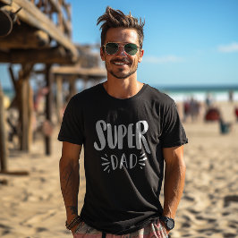 Super Vater Modernes Black Vathers Day-Geschenk T-Shirt