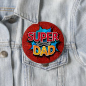 Super Vater Mustache Modern Grunge Button (Beispiel)