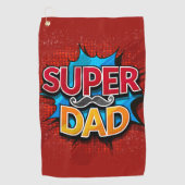 Super Vater Mustache Modern Grunge Golfhandtuch (Vorderseite)
