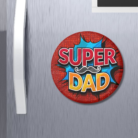 Super Vater Mustache Modern Grunge Magnet