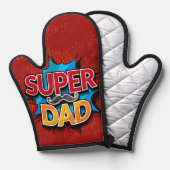 Super Vater Mustache Modern Grunge Ofenhandschuh (Vorderseite/Rückseite)