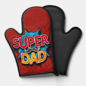 Super Vater Mustache Modern Grunge Ofenhandschuh (Vorderseite/Rückseite)