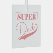 Super Vater Ornament Aus Glas (Vorderseite Rechts)