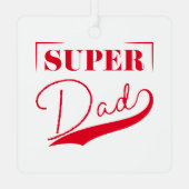 Super Vater Ornament Aus Metall (Rückseite)