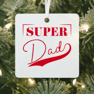 Super Vater Ornament Aus Metall