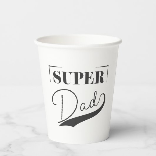 Super Vater Pappbecher (Rückseite)