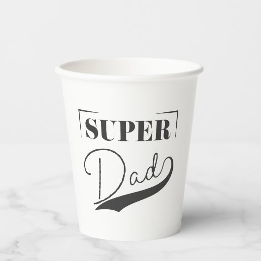 Super Vater Pappbecher (Vorderseite)