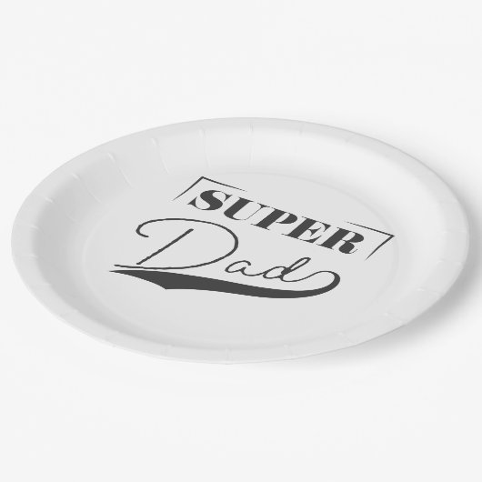 Super Vater Pappteller (Schrägansicht)