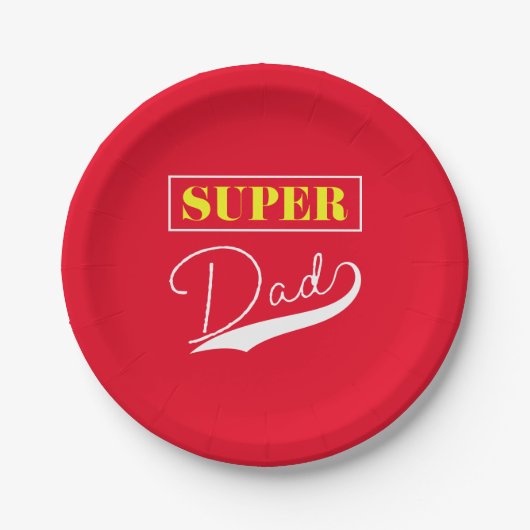 Super Vater Pappteller (Vorderseite)