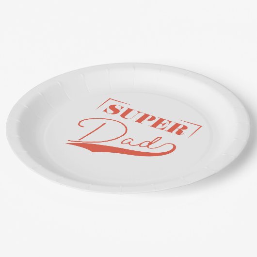 Super Vater Pappteller (Schrägansicht)