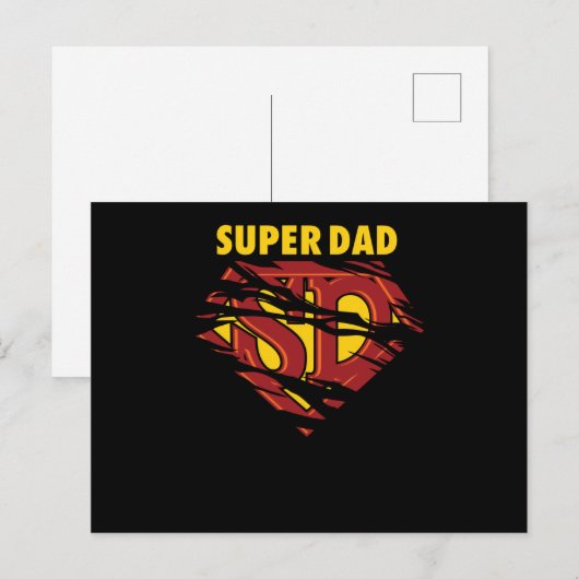 Super Vater Postkarte (Vorne/Hinten)