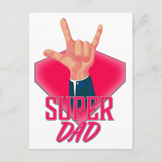 Super VATER Postkarte (Vorderseite)