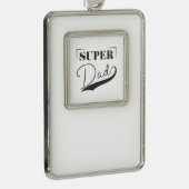 Super Vater Rahmen-Ornament Silber (Rechts)