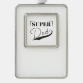 Super Vater Rahmen-Ornament Silber (Vorderseite)