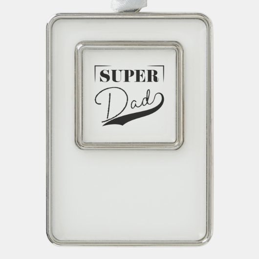 Super Vater Rahmen-Ornament Silber (Vorderseite)