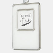 Super Vater Rahmen-Ornament Silber (Links)