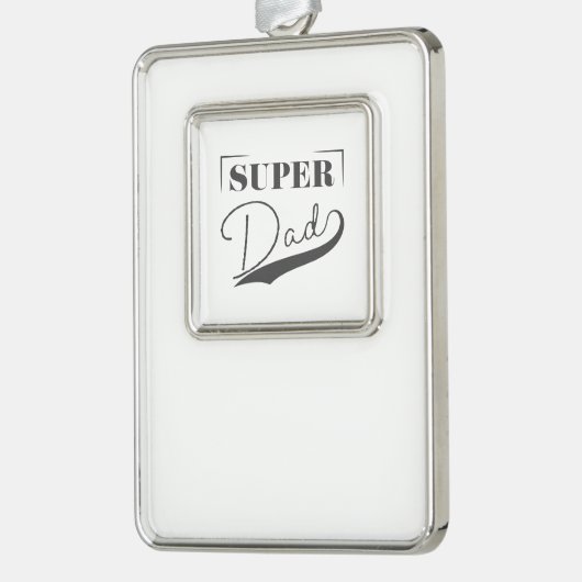 Super Vater Rahmen-Ornament Silber (Links)