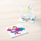 SUPER VATER RECHTECKIGER PAPPUNTERSETZER (Vor Ort)