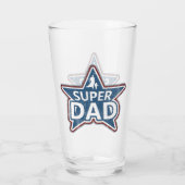 Super Vater Red White und Blue Glas (Rückseite)