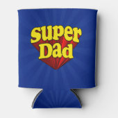 Super Vater Red Yellow Blue Vatertag Superheld Dosenkühler (Vorderseite)