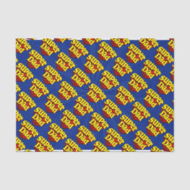 Super Vater Red Yellow Blue Vatertag Superheld Seidenpapier