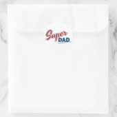 Super Vater Runder Aufkleber (Tasche)