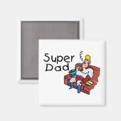 Super Vater (Schlafen) Magnet (Vorderseite/Rückseite)