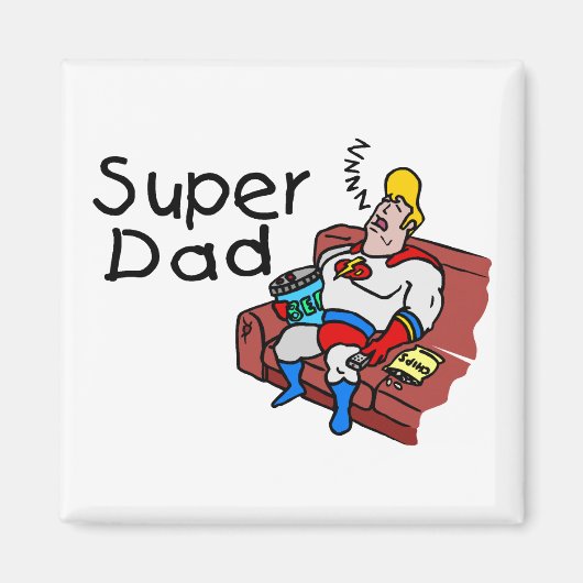 Super Vater (Schlafen) Magnet (Vorne)