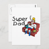 Super Vater (Schlafen) Postkarte (Vorne/Hinten)