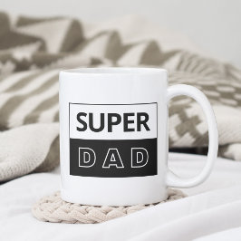 Super Vater | Schwarzer und weißer Vater Kaffeetasse