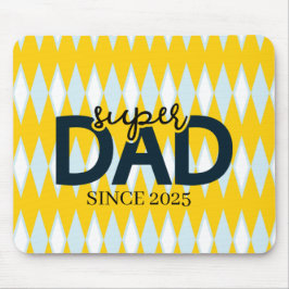 Super Vater Seit dem Jahr Jelow Raute Muster Mousepad