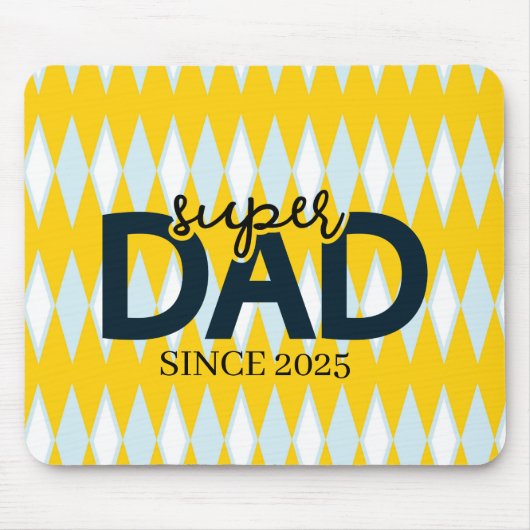 Super Vater Seit dem Jahr Jelow Raute Muster Mousepad (Vorne)