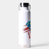 Super Vater Stripes Trinkflasche (Vorne)