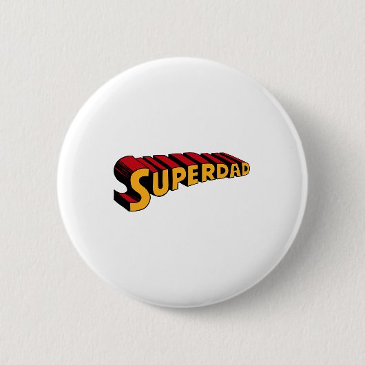 Super Vater Superdad Funny Superhero Vater Button (Vorderseite)