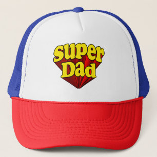 Super Vater, Superheld Rot/Gelb/Blau Vatertag Truckerkappe