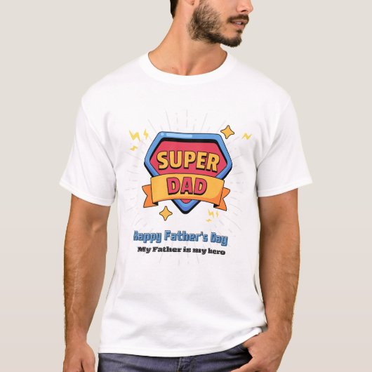 "Super Vater T - Shirt - Perfect Vatertag Geschenk (Vorderseite)