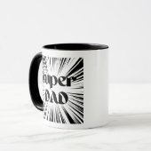 Super Vater Tasse, Superhero Thema, Geschenk für V Tasse (Vorderseite Links)