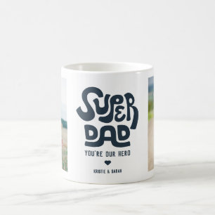 Super Vater Type Design Zwei Foto Kaffee Tasse