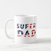 Super Vater und die amerikanische Flagge Kaffeetasse (Links)