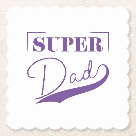 Super Vater Untersetzer (Vorderseite)