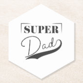 Super Vater Untersetzer (Vorderseite)