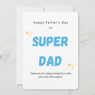 Super Vater Vatertag Card Feiertagskarte