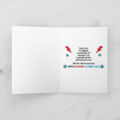 Super Vater Vatertag Comic Thema Innen Kunst Karte (Innenseite)