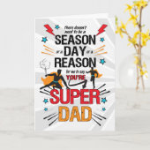 Super Vater Vatertag Comic Thema Innen Kunst Karte (Gelbe Blume)