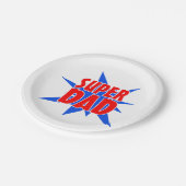 Super Vater Vatertag Party Teller (Schrägansicht)