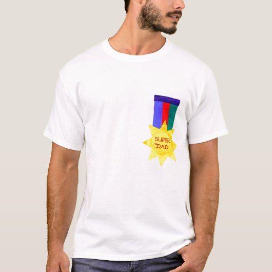 'Super Vater' Vatertag T - Shirt (Vorderseite)