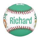 Super Vater Wir Liebe Sie mit Namen Baseball (Rückseite)