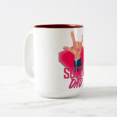 Super VATER Zweifarbige Tasse (Vorderseite Links)